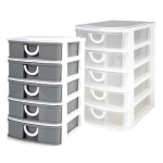 Plastic Storage Unit with 5 Drawers